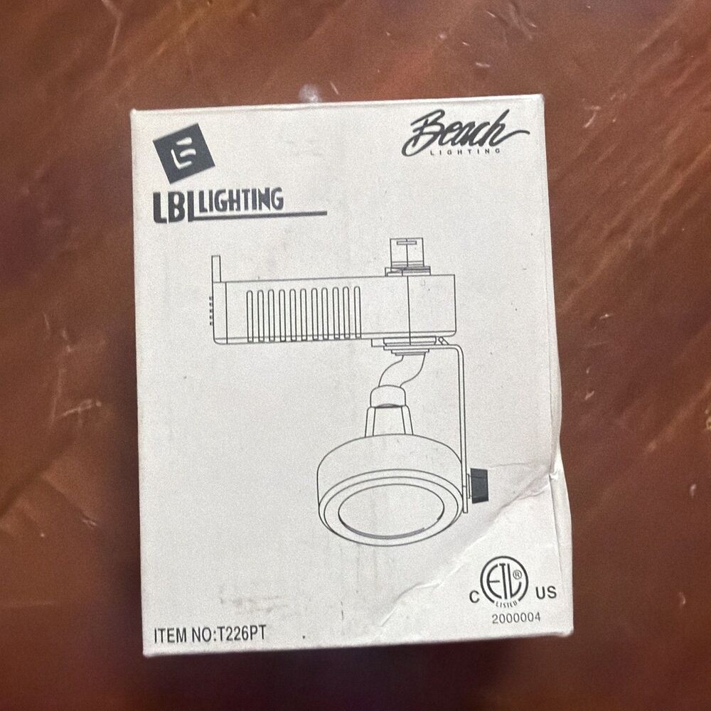 LB Lighting T226PT Low Voltage MR16 Track Light Head Pewter w/ Transformer NEW